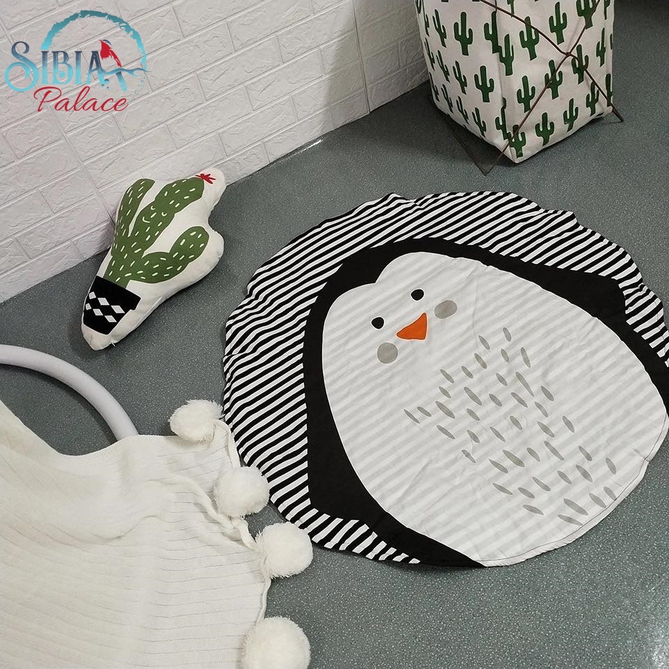 Sibia Palace Baby Play Tummy Time Crawling Mat Penguin Nursery Rug