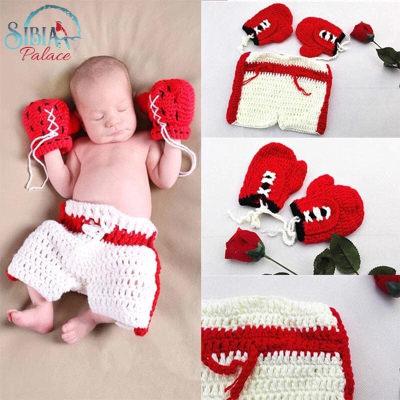 Baby Crochet Boxing Outfit