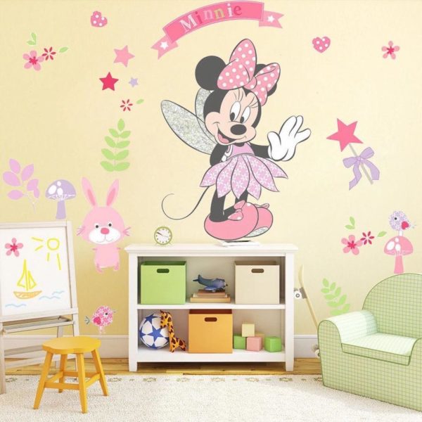 Baby Nursery Kids Room Minnie Mouse Decal Mural Removable Wall Sticker