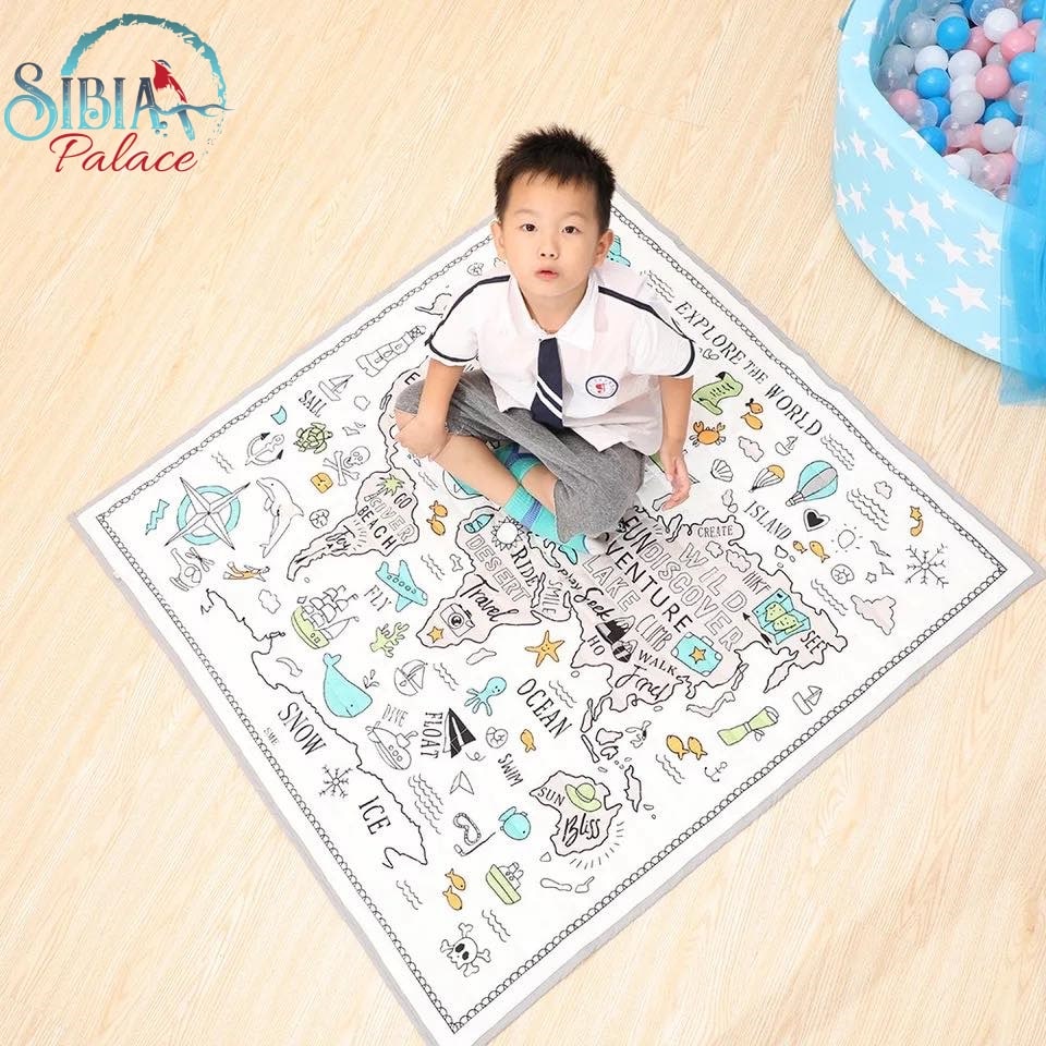 Sibia Palace Baby Kids Play Mat Explore The World Nursery Kids Room