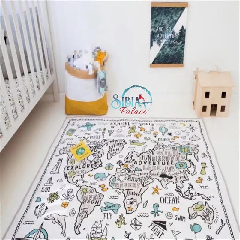 Sibia Palace Baby Kids Play Mat Explore The World Nursery Kids Room