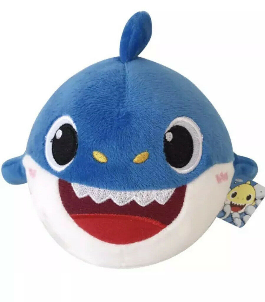 blue baby shark plush toy
