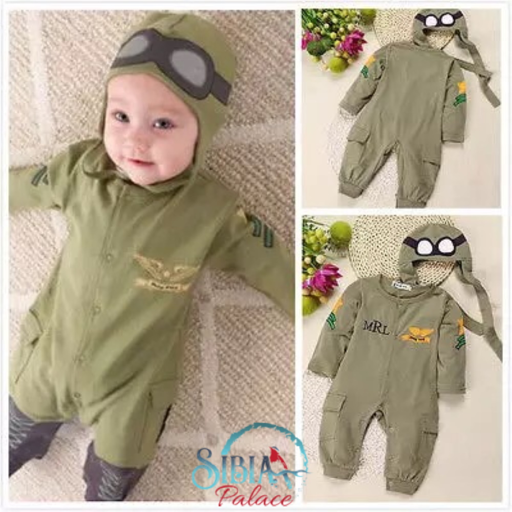 baby boy pilot outfit