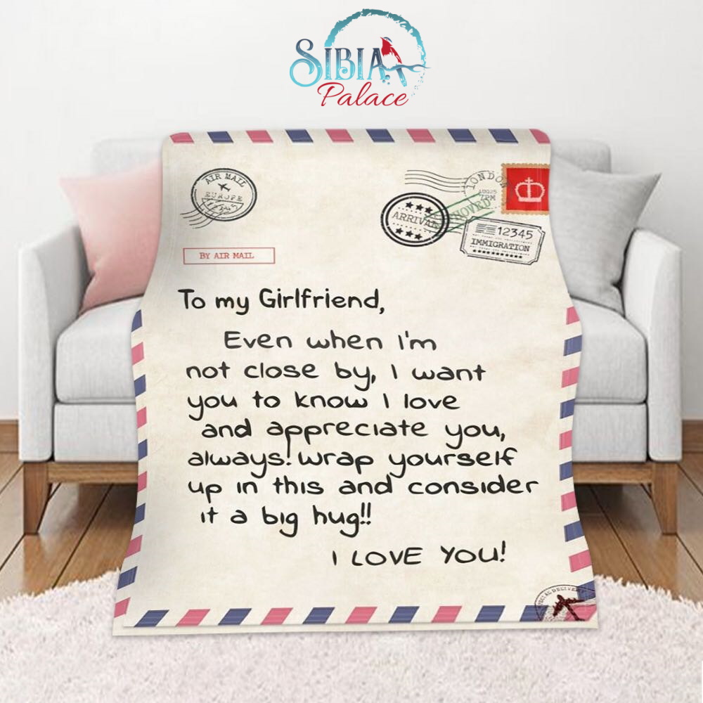 To My Girlfriend I Love You Soft Blanket Throw Rug Wrap Gift Sibia Palace