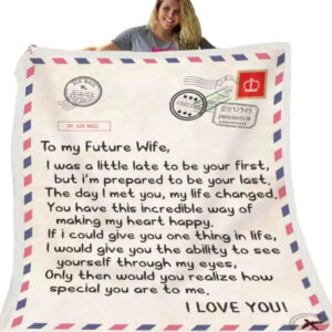 Fiance Gifts for Him, Fiancee To My Fiance The Day I Fell In Love With You  Blanket