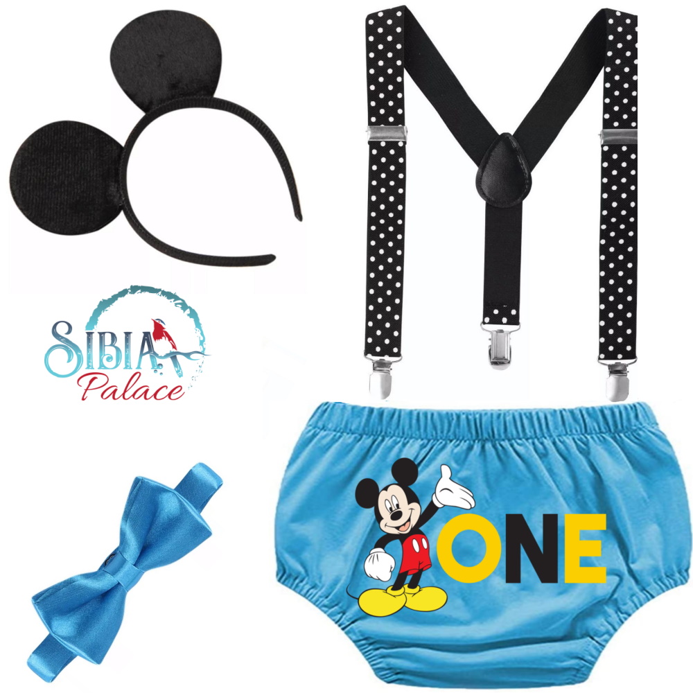 Mickey mouse 1st deals birthday outfit blue