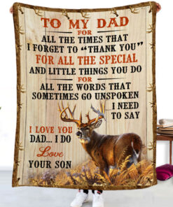 To My Dad I Love You Blanket From Son Wrap Soft Throw Love You Dad Fathers Day Gift From Son Birthday Gift Sentimental Thank You Gift
