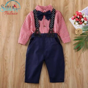 Sibia Palace Baby Boy Red Gentleman 4 Piece Formal Birthday Outfit Set