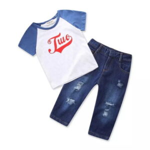 Sibia Palace Baby Boy 2nd Birthday Two Theme Outfit Jeans Pant Top Set