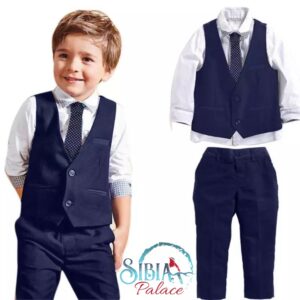 Sibia Palace Baby Boy 2nd Birthday Formal Suit 4 Pcs Set