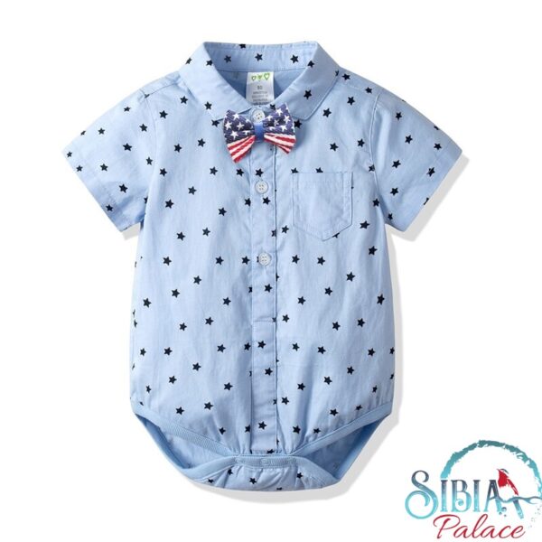 Sibia Palace Birthday Boy Photo Shoot Wedding Formal Blue Stars Romper