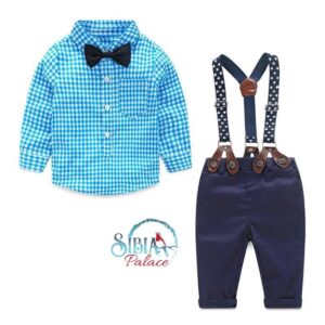 Sibia Palace Baby Boy Blue Gentleman 4 Piece Formal Birthday Outfit Set