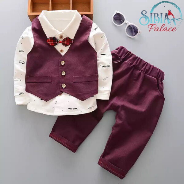 Sibia Palace Gentleman Boy Birthday Photo Shoot Formal Wear Outfit Set