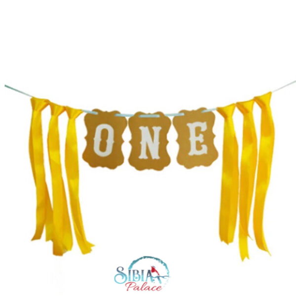 Sibia Palace One Gold Yellow Party Supplies Pennant Garland Banner