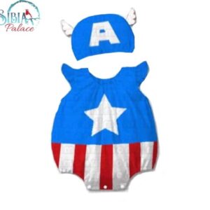 Sibia Palace Baby Captain America Romper 2 Piece Bodysuit Set