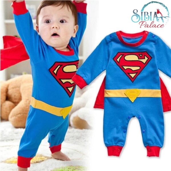 Sibia Palace Super Hero Baby Superman Full Sleeve Bodysuit Outfit