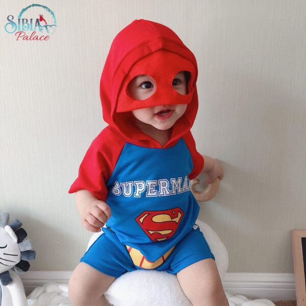 Sibia Palace Super Hero Baby Superman Costume Jumpsuit Hoodie Mask