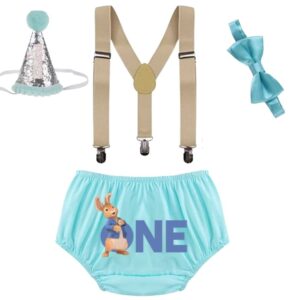 Bunny Peter Rabbit Baby Boy One Cake Smash Photoshoot 4 Pcs Outfit