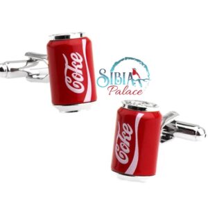 Coca Cola Soft Drink Red Can Novelty Men Fashion Cuff Links