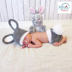 Handmade My Little Bunny Baby Photo Shoot Costume