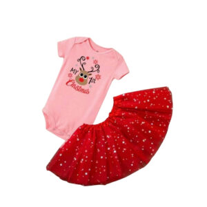 Sibia Palace Baby Girl Its My 1st Christmas Tutu Romper 2 Pcs Outfit Set