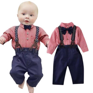 Sibia Palace Baby Boy Red Gentleman 4 Piece Formal Birthday Outfit Set