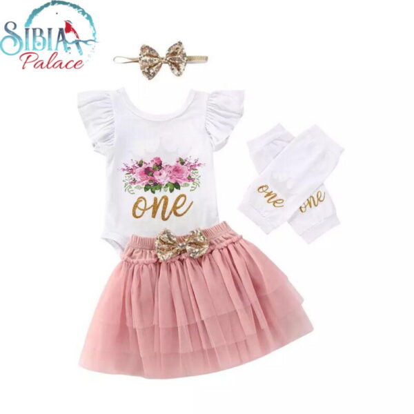 Baby Girl Mink One 1st Birthday Cake Smash Photoshoot Princess Outfit