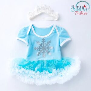 Sibia Palace Baby Girl 1st Birthday Disney Elsa Frozen Outfit Dress Set