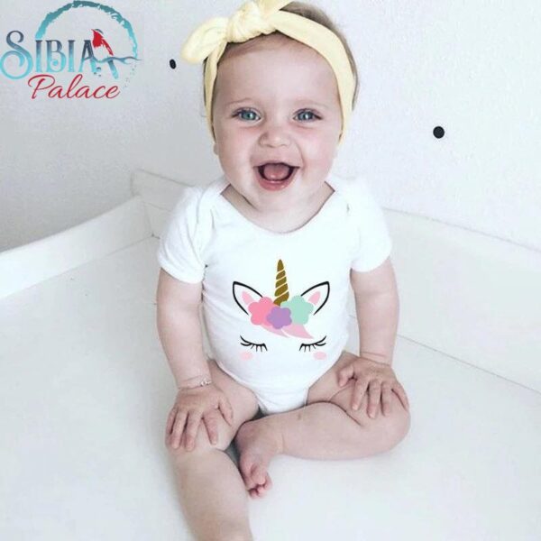 Sibia Palace Unicorn Cake Smash Romper Onesie