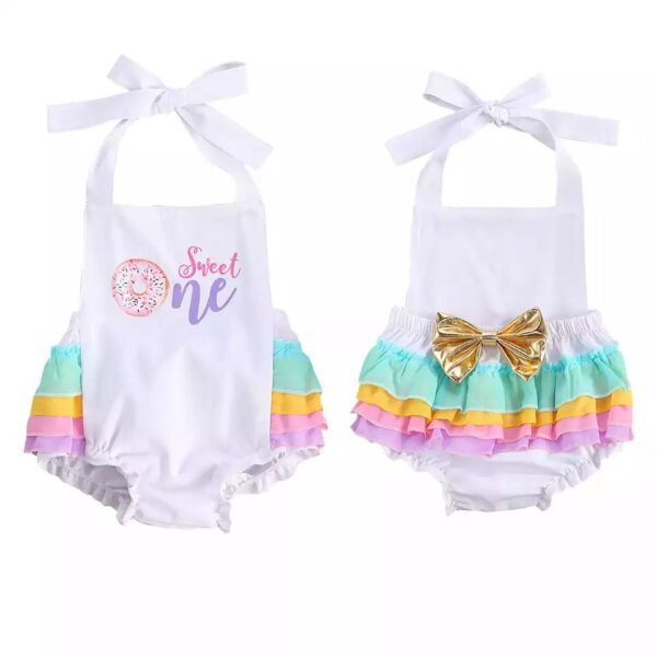 Sibia Palace Baby Girl Donut Sweet One Cake Smash 1st Birthday Outfit