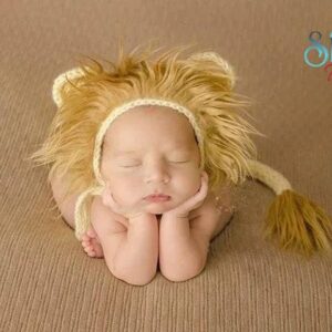 Handmade New Born Crochet Photo shoot Prop Lion King Simba Costume