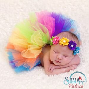 Sibia Palace Baby Rainbow Tutu Set Photo Shoot Outfit