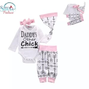 Baby Girl Easter Outfit 4 Piece Set Daddy’s Other Chick Size 1 Year