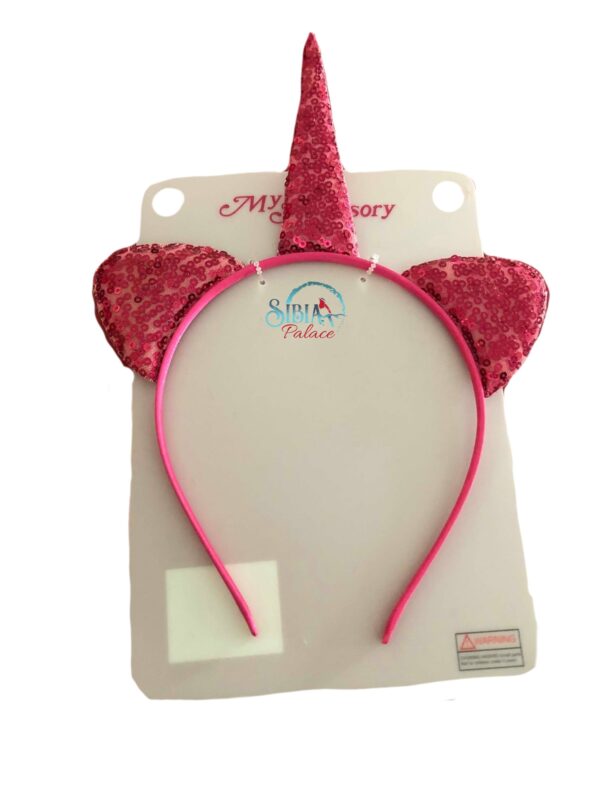 Sibia Palace Hot Pink Unicorn Sparkle Sequenced Headband