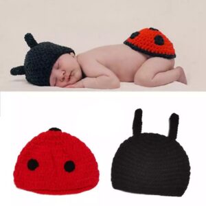 Sibia Palace Handmade Knitted Costume Little Ladybug Photo Shoot Set