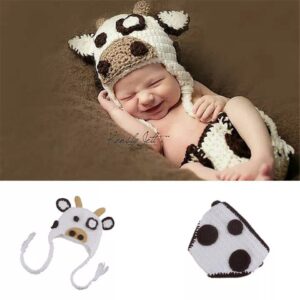 Sibia Palace Handmade Knitted Costume Little Calf Cow Photoshoot Outfit