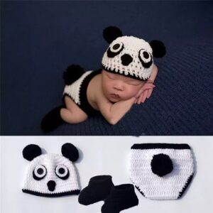 Sibia Palace Handmade Knitted Costume Little Panda Photoshoot Outfit