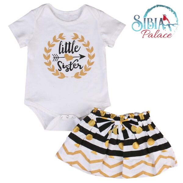 Sibia Palace Little Sister Black T-shirt & Skirt Set