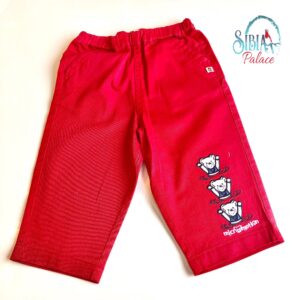 Sibia Palace Unisex Red Pants For Kids 2 Sizes 9-18 Months