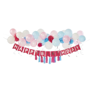 Sibia Palace Colourful Birthday Party Supplies Banner Pennant 63 Pcs Kit