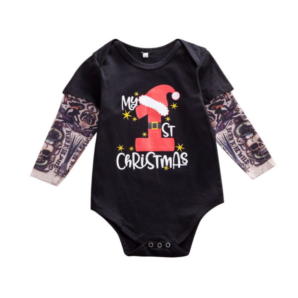 Sibia Palace Baby Boy Black My 1st Christmas Romper Onesie Bodysuit