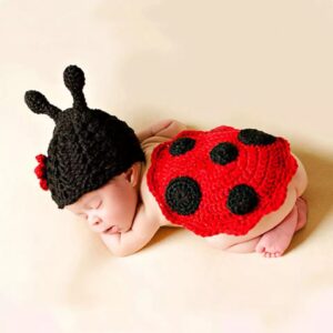 Sibia Palace Handmade Little Ladybug Photo Shoot Knitted Costume Set