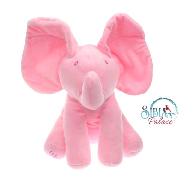 Sibia Palace Peek A Boo Musical Elephant Pink Colour