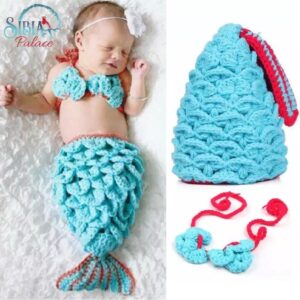 Sibia Palace Photo shoot Costume Prop My Little Mermaid Baby 2 Pcs Set