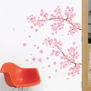 Sibia Palace Kids Room & Baby Nursery Pink Blossom Tree Wall Sticker Mural Decal