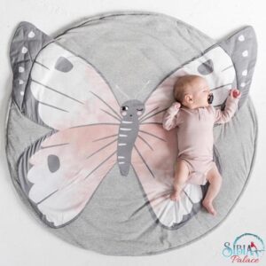 Baby Play & Tummy Time Crawling Mat Butterfly Nursery Rug