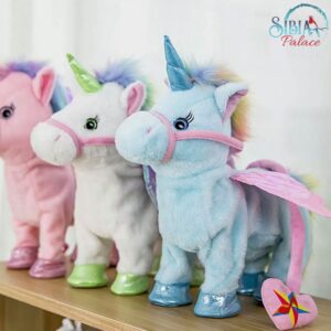 Sibia Palace Magic Walking Singing Wiggling Unicorn Interactive Plush Toy