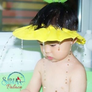 Sibia Palace Yellow Waves Bathing Shower Cap Soft Sun Shade Shield Hat