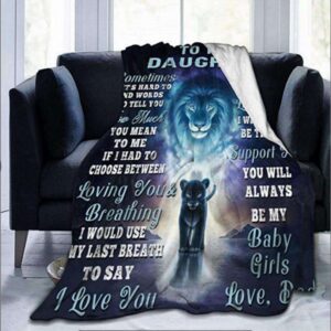 My Daughter I Love You Blanket Gift Wrap Throw From Dad Sibia Palace