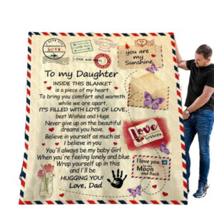 To Daughter Love Letter Blanket Gift Wrap Throw From Dad Sibia Palace